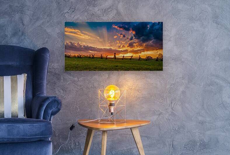 God Rays Over Gettysburg: Sunset at the 73rd New York Volunteer Infantry Regiment by Dream World Images