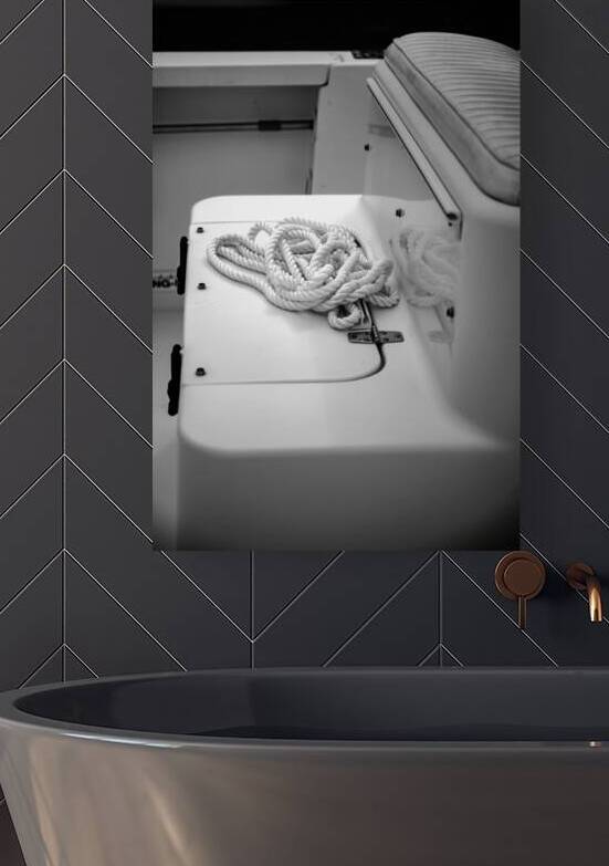 Black & White Boating: Waiting for Work by Dream World Images