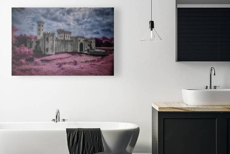 Ethereal Shadows: Newmans Castle in Purple Hues by Dream World Images