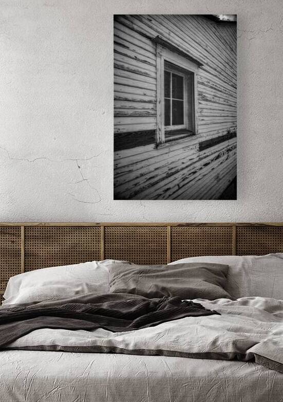 Echoes of the Past: A Weathered Reflections of an 1800s Farm window in Texas by Dream World Images