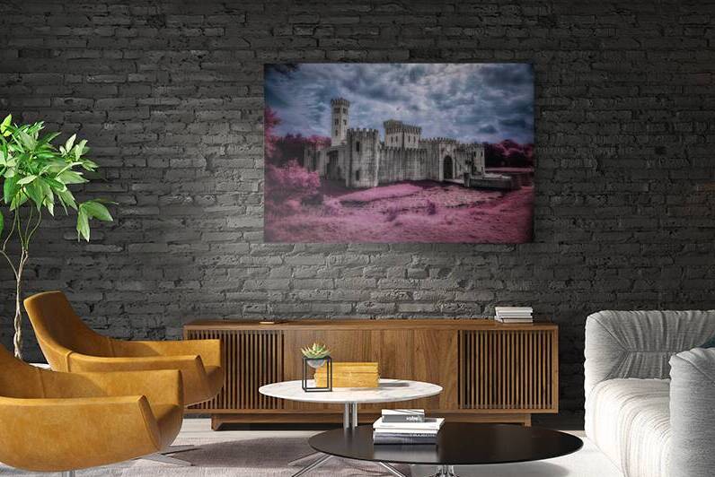 Ethereal Shadows: Newmans Castle in Purple Hues by Dream World Images