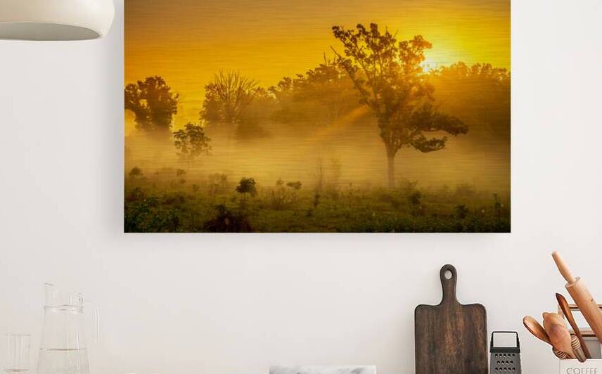 Misty Morning Glow: Dawn in Gettysburg by Dream World Images