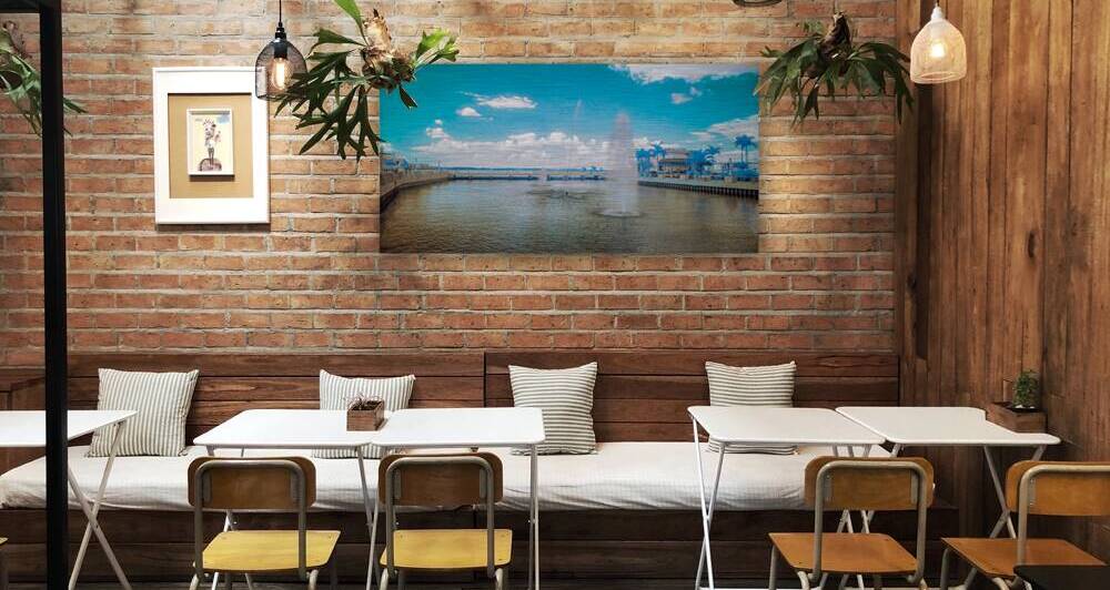 Blue Oasis: Fort Myers Fountain Trio in Infrared by Dream World Images