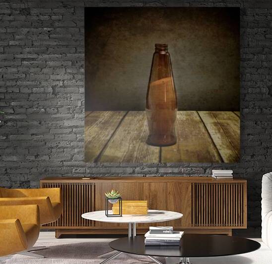 Maritime Relic: Weathered Beer Bottle in Chesapeake Bay Waters by Dream World Images