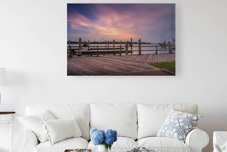 Boardwalk Sernity: A Beaufort North Carolina Sunset by Dream World Images