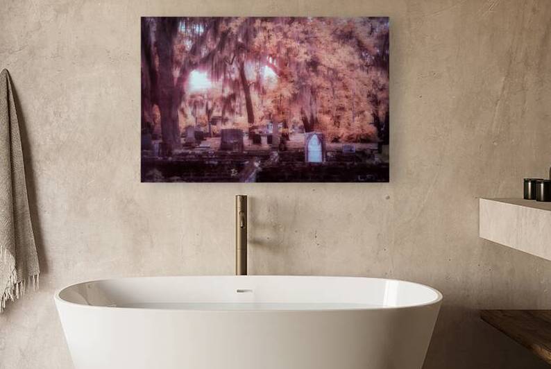 Springtime Serenity: A Moody Sunset at Oak Grove Cemetery by Dream World Images