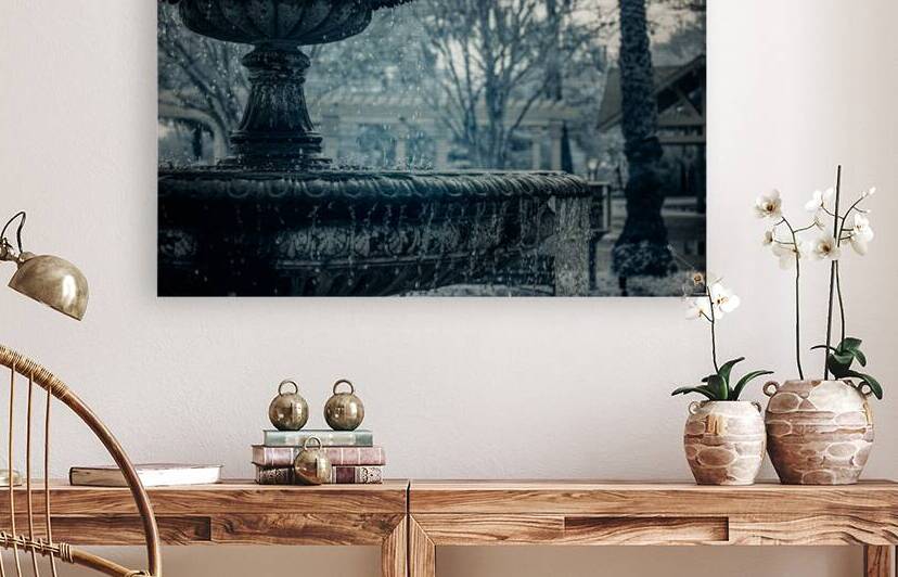 Rainy Day Wonders: Fountain Frozen in time in Saint Marys Georgia by Dream World Images